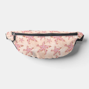 Étoiles de mer et motif pastel rose corail