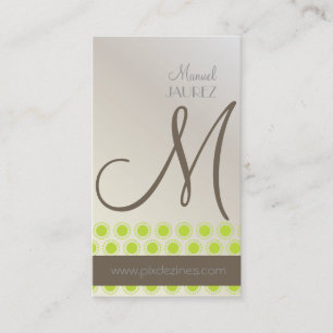 Étoiles de mod, cartes de visite de monogramme