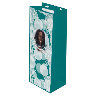 Étoiles de neige - Blanc, Turquoise - Sac cadeau