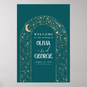 Étoiles de nuit céleste Affiche de bienvenue Maria