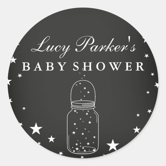 Étoiles de nuit - Sticker Baby shower de tableau n (Devant)