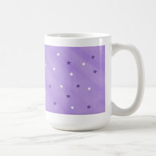 Étoiles de pourpre et de blanc sur des tasses de