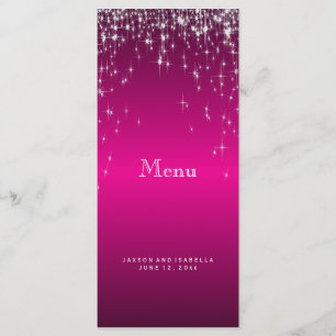 Étoiles en rose chaud - Menu