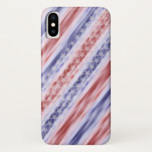 Étoiles et coque iphone de graphique de rayures