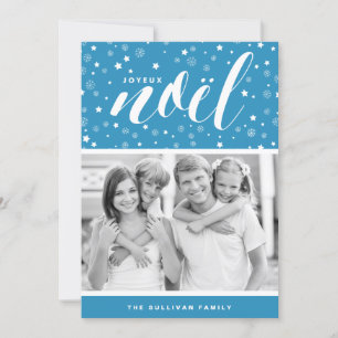 Etoiles et flocons de neige Joyeux Noël Carte de v