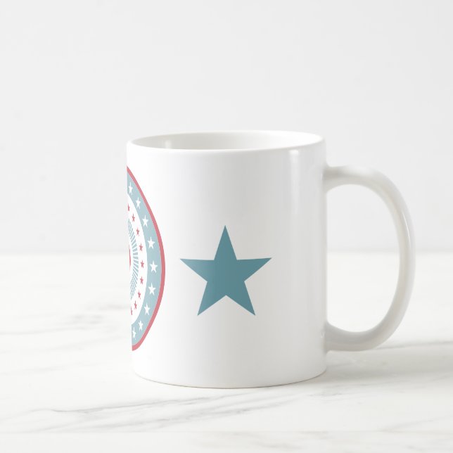 Étoiles et rayures 4 juillet Mug de café (Droite)