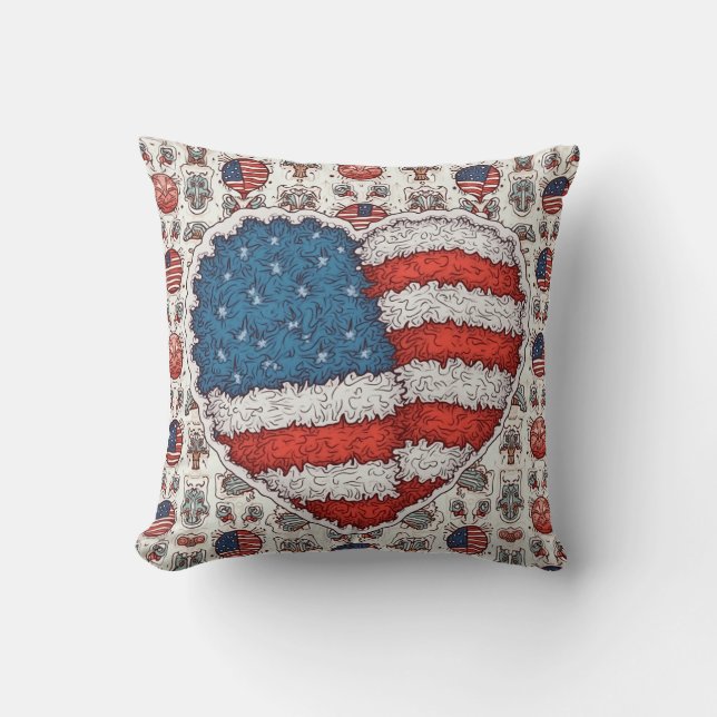 Étoiles et rayures Coussin Coussin (Recto)