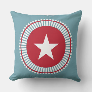 Étoiles et rayures Patriotique 4 juillet Coussin