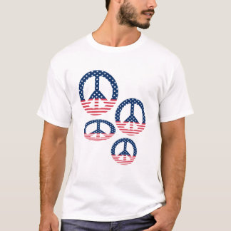Etoiles et rayures Signes de paix T-shirt