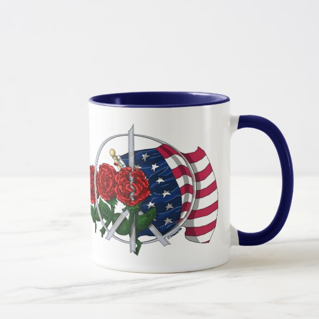 Étoiles et roses - tasse (Droite)