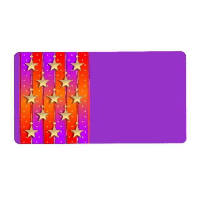 Étoiles et rubans Étiquettes (Devant)