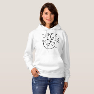 étoiles et sweat - shirt à capuche de lune