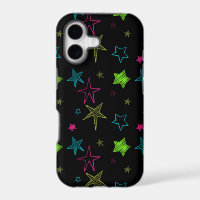 Étoiles Neon Doodle Coque iPhone 5/5S
