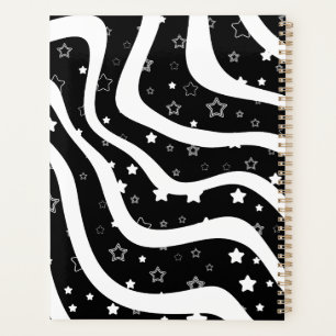 Étoiles noires et blanches sur des lignes personna