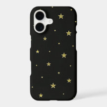 Étoiles noires et jaunes dorées