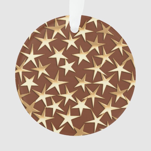 étoiles or sur chocolat brun (devant)