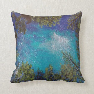Étoiles par les arbres - coussin