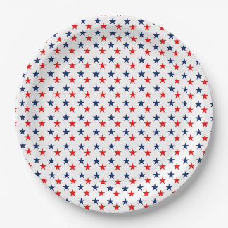 Étoiles Patriotiques Assiettes en Papier du 14 Jui