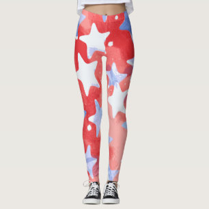 Étoiles patriotiques Leggings pour 4 juillet