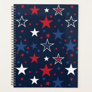 Étoiles patriotiques sur fond bleu marine