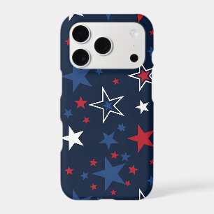 Étoiles patriotiques sur motif sans couture bleu m