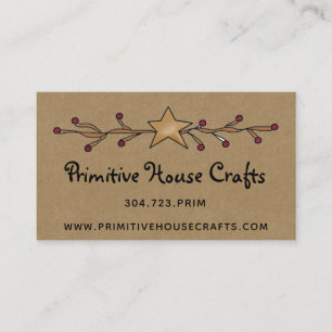ÉTOILES PRIMITIVES & BERRIES SUR KRAFT CARTE DE VI
