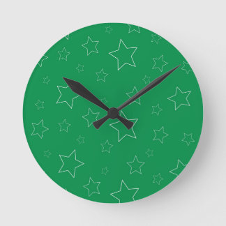 Étoiles vertes Horloge murale