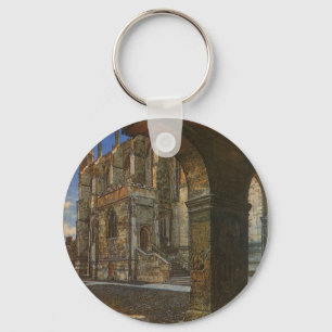 Eton College Chapel by Anna Alma Tadema Keychain