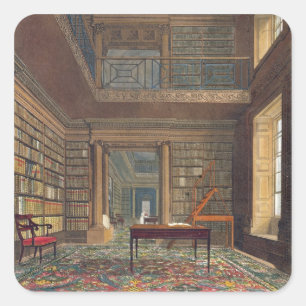 Eton College Library, from 'History of Eton Colleg Square Sticker