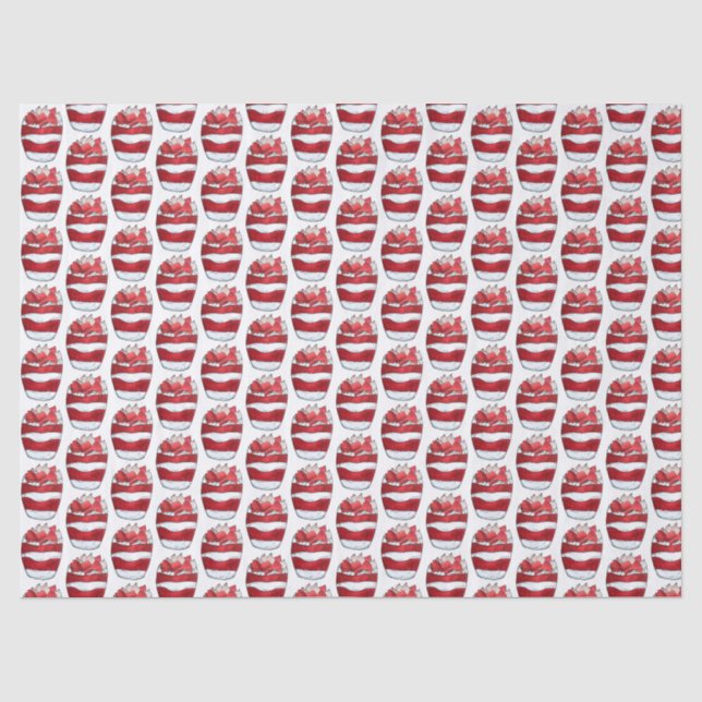 Eton Mess Strawberry Meringue UK British Dessert Tissue Paper (Front)