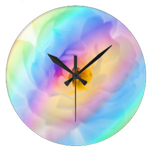 Étonnant arc-en-ciel Acrylique Horloge murale