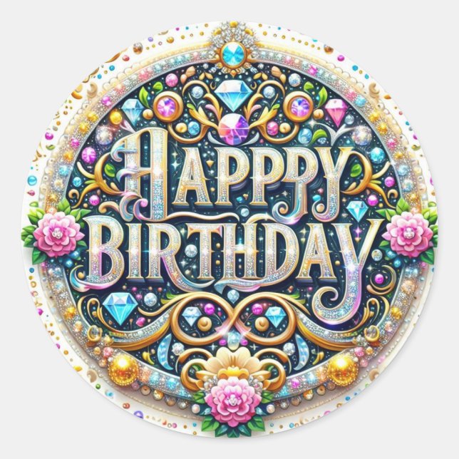 Étonnant autocollant d'anniversaire (Devant)