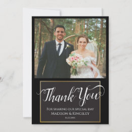 Étonnant Edgy Black Gothic minima Carte de remerci