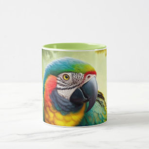 Étonnant Monogramme Personnalisé Parrot Macaw Mug