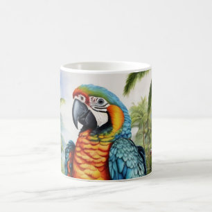 Étonnant Monogramme Personnalisé Parrot Macaw Mug