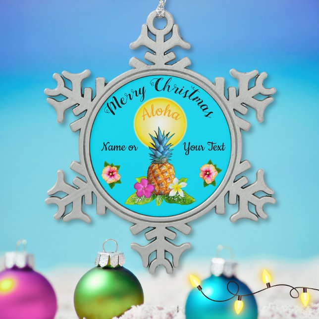 Étonnant ornements de Noël hawaïens PERSONNALISÉS (Créateur téléchargé)