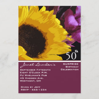 Étonnez les cinquantième invitations de fête