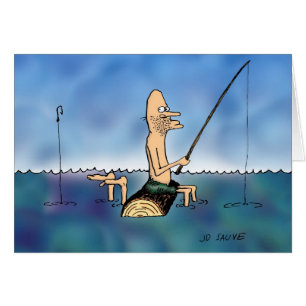 Étrange Jour de pêche Carton noir Carte intérieure