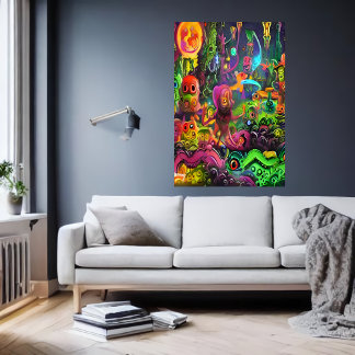 Etrange rêve coloré | AI Art Poster