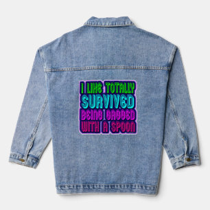 Étranglé avec une cuillère Survivant Drôle slogan 