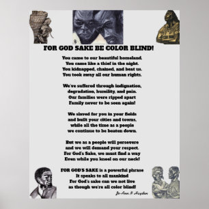 ÊTRE AVEUGLE DE COULEUR POUR DIEUX SAKE poster