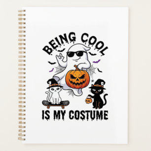 Être Cool Est Costume Halloween Fantôme Citrouille