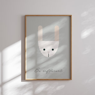 Être différent lapin enfants affirmation affiche n