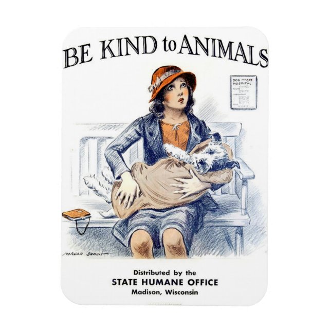 Être gentil avec les animaux Magnet (Vertical)