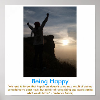 Etre HEUREUX poster de motivation