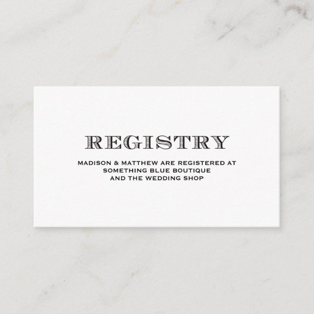 Être marié | Carte de registre mariage (Devant)