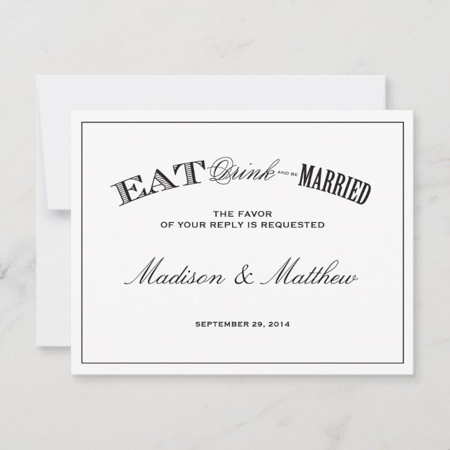 Être marié | Carte postale RSVP (Devant)