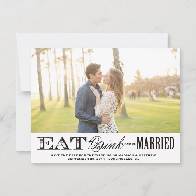 Être marié | Enregistrer la carte postale Date Pho (Devant)