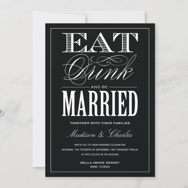 & ÊTRE MARIÉ| FAIRE-PART DE MARIAGE (Devant)