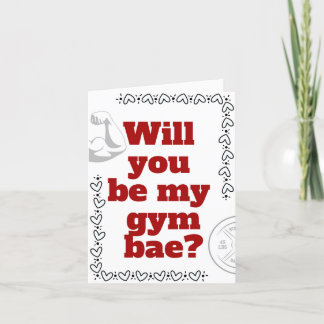 Être mon Bae de gym Carte drôle de la Saint-Valent